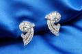 Platinum and Diamond Earclips