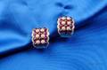 18kt Gold Ruby and Diamond Earclips