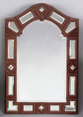Large tramp art mirror early 20th c