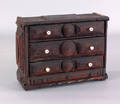 Tramp art sixtier three drawer cabinet late 19th c