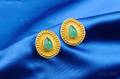 22kt Gold and Emerald Earclips Tracy Dara Kamenstein