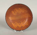 Pennsylvania redware pie plate 19th c