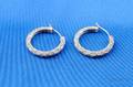 Platinum and Diamond Hoop Earrings Cathy Waterman