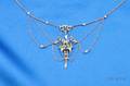 Art Nouveau 14kt Gold Freshwater Pearl and Enamel Festoon Necklace Krementz  Co