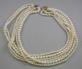 MultiStrand Pearl Necklace with 14kt Gold Clasp