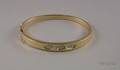 14kt Gold and Pave Diamond Bangle