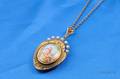 Etruscan Revival Enamel and Seed Pearl PendantLocket
