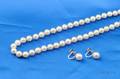 Cultured Pearl Necklace and Earclips