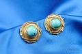18kt Gold and Turquoise Earpendants