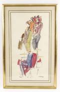Leo Meiersdorff Jazz Musicians Watercolor Signed