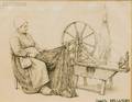 Camille Flix Bellanger French 18531923 Woman at Spinning Wheel
