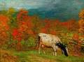 John Joseph Enneking American 18411916 Cow Grazing in an Autumn Field
