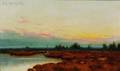Frank Merritt American 20th Century Inlet at Sunset