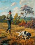 Richard B Adam American 20th Century Hunter and Hound