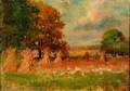 Joseph H Greenwood American 18571927 Field with Haystacks