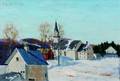 John Paulus Semple American 20th21st Century Snowy Day possibly a view of Stowe Vermont