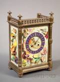 Aesthetic Movement French Faience Mantel Timepiece