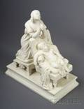 Minton Parian Figure Group of Maternal Devotion