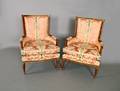 Two French style armchairs
