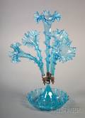 Italian Blue Glass Epergne