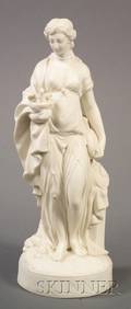 Staffordshire Parian Figure of Autumn