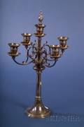 Gorham Aesthetic Movement Silver Plate Five Light Candelabrum