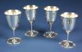 Set of Twelve Peruvian Sterling Wine Goblets