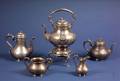 Four Piece Victorian Silver Tea and Coffee Service with Matching Electroplate Kettle