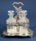 William IV Silver Three Bottle Cordial Stand