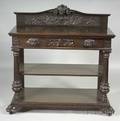 Renaissance Revival Carved Oak Side Server