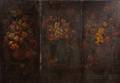 Victorian Painted Threepart Folding Floor Screen