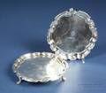 Pair of George III Silver Card Salvers