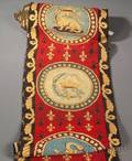 Two Wool Needlework Coat of Arms Panels