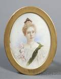Viennese Portrait Miniature on Ivory of an Elegant Lady