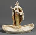 Royal Dux Porcelain Art Nouveau Figural Dish
