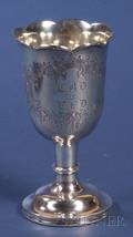 N Harding  Co Coin Silver Goblet