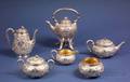 JE Caldwell  Co Sterling Repousse Six Piece Tea and Coffee Service