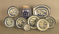 Nine piece Canton porcelain