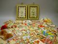 Two Framed Mid19th Century Valentines and a Box of Assorted 20th Century Printed Valentines