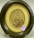 Ebonized Framed 19th Century Military Portrait Carte de Visite