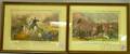 Two Framed Currier  Ives Small Folio Handcolored Civil War Lithographs