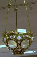 Two Gothicstyle Cast Brass Hanging Light Fixtures