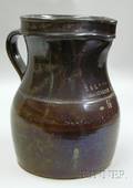 E  LP Norton Bennington Glazed 1 12 Gallon Stoneware Pitcher