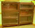 Pair of GlobeWernicke Mahoganyfinished Threestack Barrister Bookcases