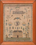 Silk on linen sampler dated 1815