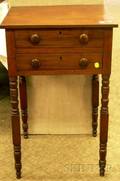 Federalstyle Carved Cherry and Birch TwoDrawer Stand