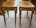 Pair of Kittinger Gainsborough Chippendalestyle Inlaid Mahogany Dropleaf Tables with End Drawer and a Pair o