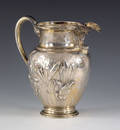 Continental silver art nouveau water pitcher