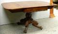 Classical Carved Mahogany Dropleaf Pedestalbase Table with Paw Feet