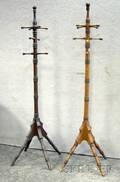 Two Victorian Faux Bamboo Turned Coat Racks